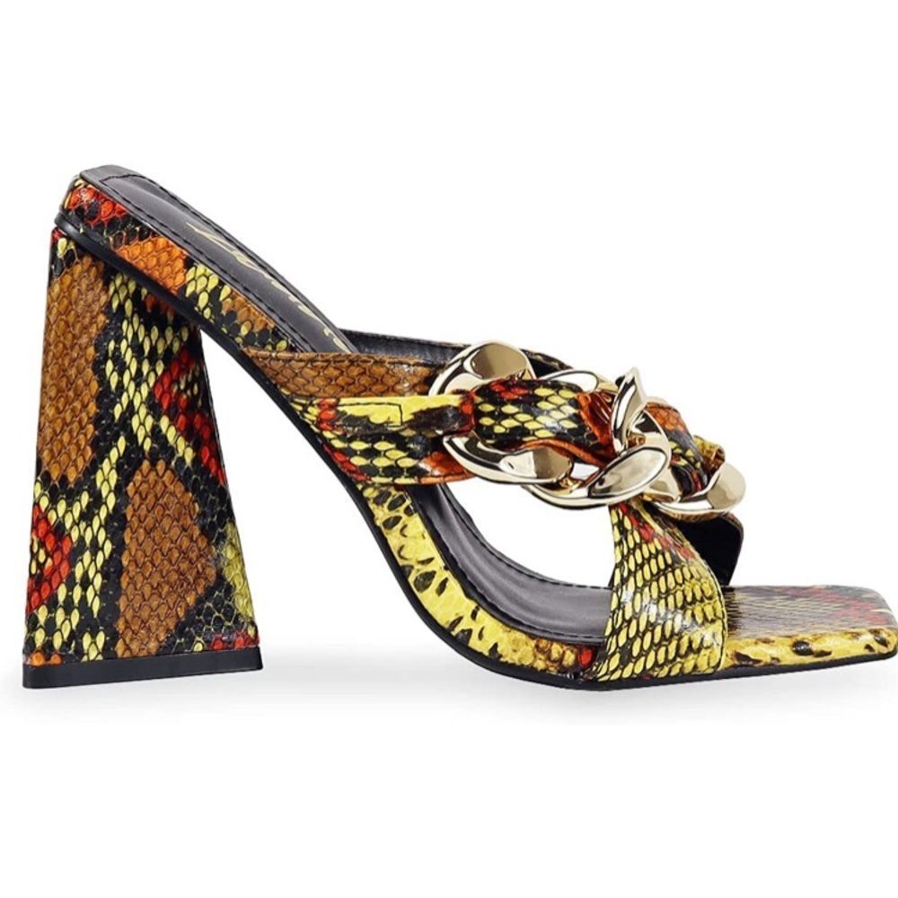 Snake Skin Printed Heels